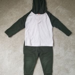 Toddler boy hooded outfit 24 months